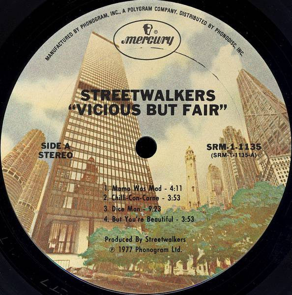 Streetwalkers – Vicious But Fair LP vinyl record, image 3 of 4