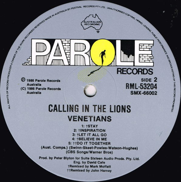 The Venetians – Calling In The Lions LP vinyl record, image 4 of 7