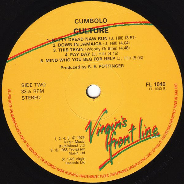 Culture – Cumbolo LP vinyl record, image 4 of 4