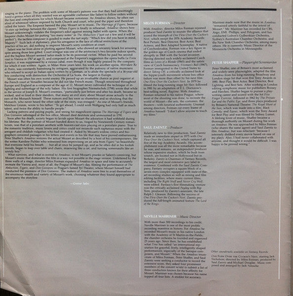 Sir Neville Marriner, The Academy Of St. Martin-in-the-Fields – Amadeus (Original Soundtrack Recording) (2xLP) LP vinyl record, image 8 of 10