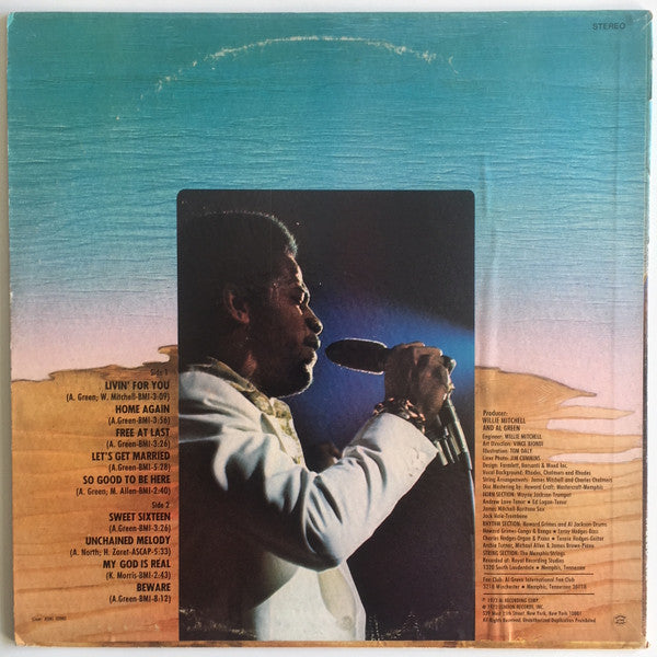 Al Green – Livin' For You LP vinyl record, image 2 of 4
