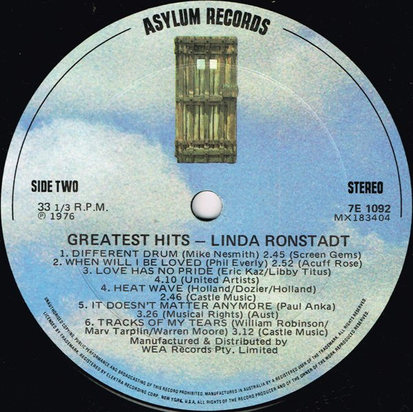Linda Ronstadt – Greatest Hits LP vinyl record, image 4 of 7