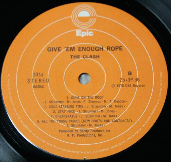 The Clash – Give 'Em Enough Rope LP vinyl record, image 4 of 8