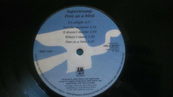 Supertramp – Free As A Bird LP vinyl record, image 7 of 7