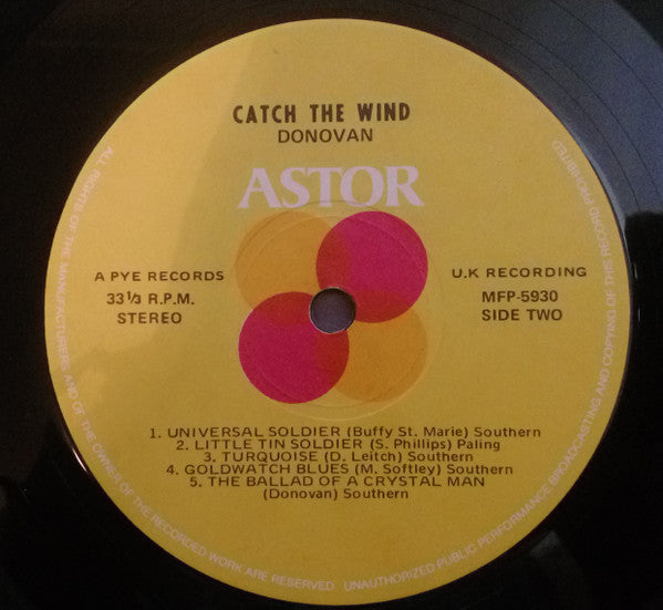 Donovan – Catch The Wind LP vinyl record, image 4 of 4