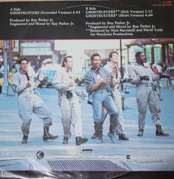 Ray Parker Jr. – Ghostbusters (Extended Version) 12" vinyl record, image 2 of 4