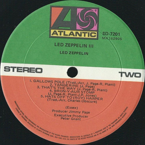 Led Zeppelin – Led Zeppelin III LP vinyl record, image 6 of 6