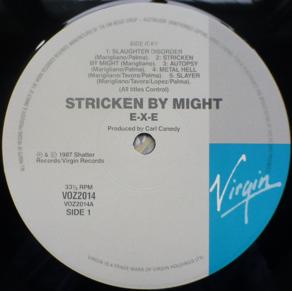 E-X-E – Stricken By Might LP vinyl record, image 3 of 4