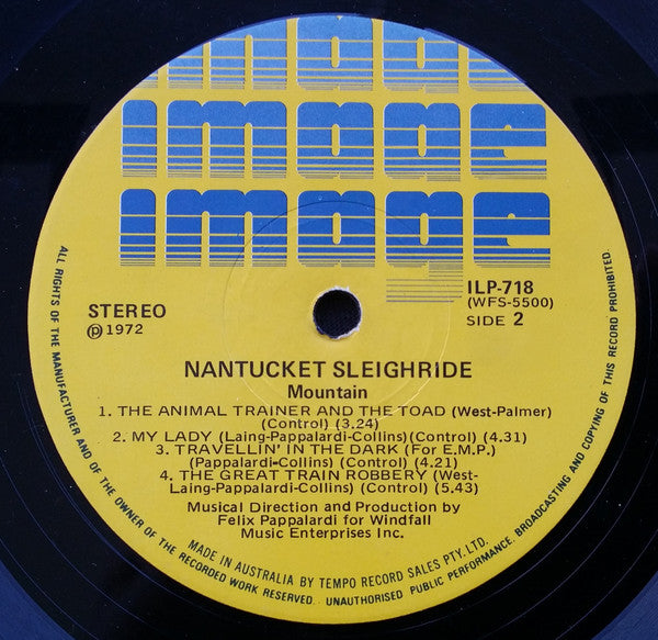 Mountain – Nantucket Sleighride LP vinyl record, image 5 of 5