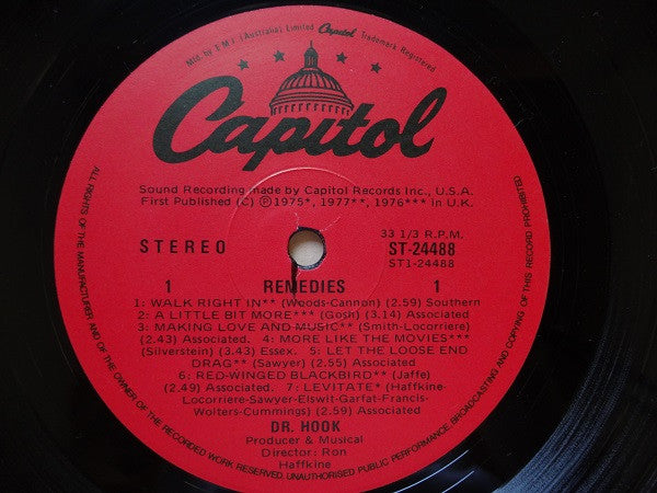 Dr. Hook – Remedies LP vinyl record, image 3 of 4