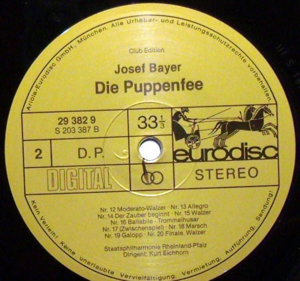 Josef Bayer, Staatsphilharmonie Rheinland-Pfalz, Kurt Eichhorn – Die Puppenfee - Ballett Gesamtaufnahme LP vinyl record, image 3 of 3
