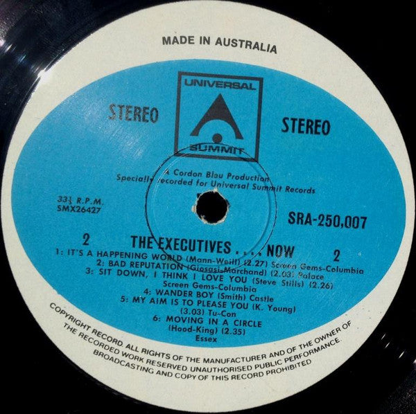 The Executives – ....Now! LP vinyl record, image 4 of 5