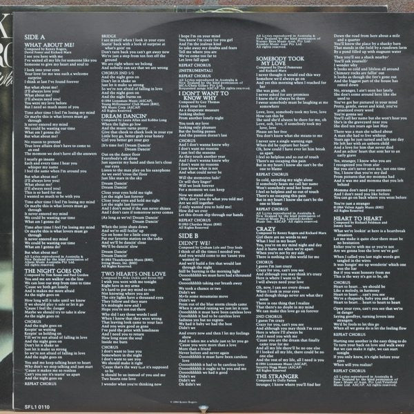 Kenny Rogers – What About Me? LP vinyl record, image 4 of 4