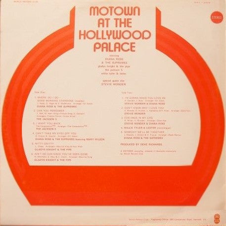 Various – Motown At The Hollywood Palace LP vinyl record, image 2 of 3