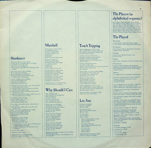 Tom Rapp – Stardancer LP vinyl record, image 4 of 7
