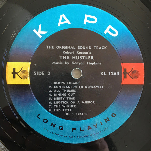Kenyon Hopkins – The Hustler (The Original Sound Track) LP vinyl record, image 4 of 4