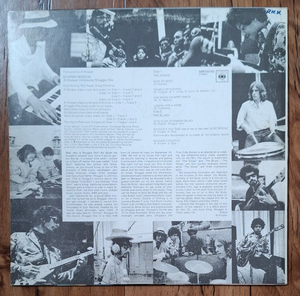 Al Kooper, Shuggie Otis – Kooper Session LP vinyl record, image 2 of 3