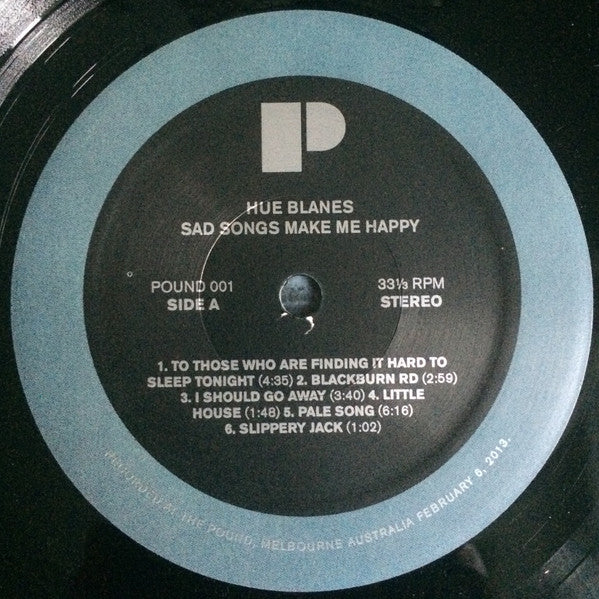 Hue Blanes – Sad Songs Make Me Happy LP vinyl record, image 3 of 5