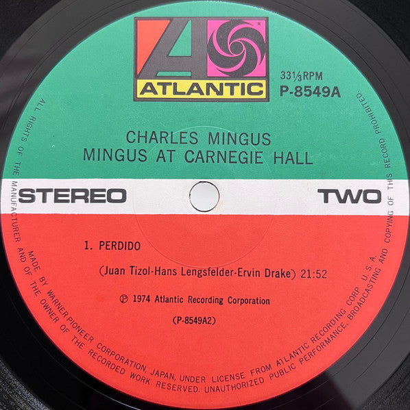 Charles Mingus, Charles Mingus – Mingus At Carnegie Hall = ミンガス・アット・カーネギー・ホール LP vinyl record, image 4 of 5