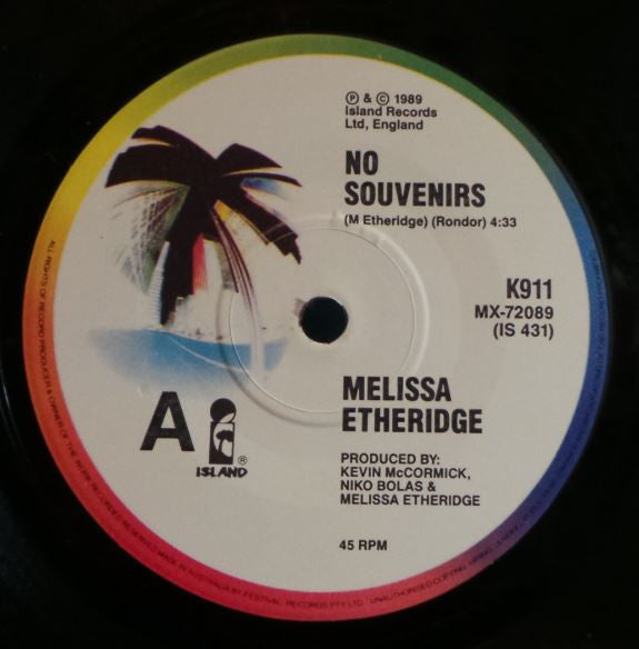 Melissa Etheridge – No Souvenirs 7" vinyl record, image 3 of 4