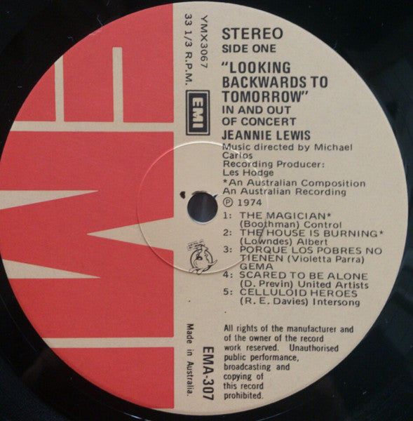 Jeannie Lewis – Looking Backwards To Tomorrow - In And Out Of Concert LP vinyl record, image 4 of 5