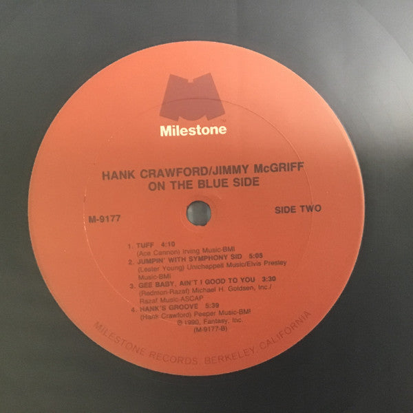 Hank Crawford, Jimmy McGriff – On The Blue Side LP vinyl record, image 3 of 3
