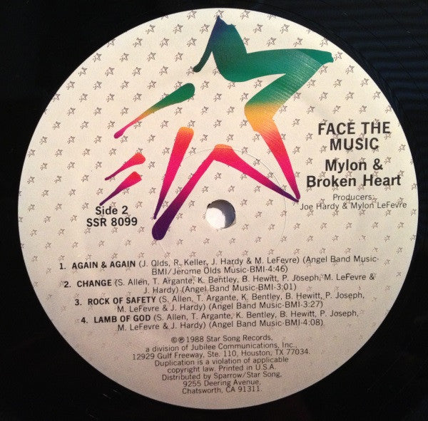 Mylon & Broken Heart – Face The Music LP vinyl record, image 4 of 4