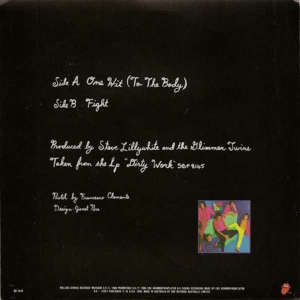The Rolling Stones – One Hit (To The Body) 7" vinyl record, image 2 of 4