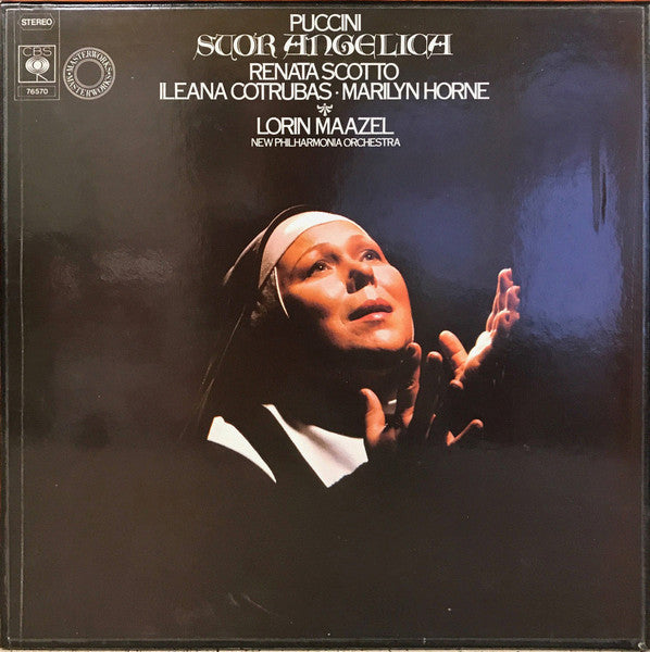 Giacomo Puccini, Renata Scotto, Marilyn Horne, Ileana Cotrubas, Lorin Maazel, New Philharmonia Orchestra – Suor Angelica LP vinyl record, image 1 of 10