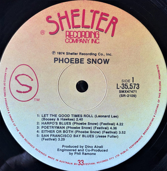 Phoebe Snow – Phoebe Snow LP vinyl record, image 5 of 6