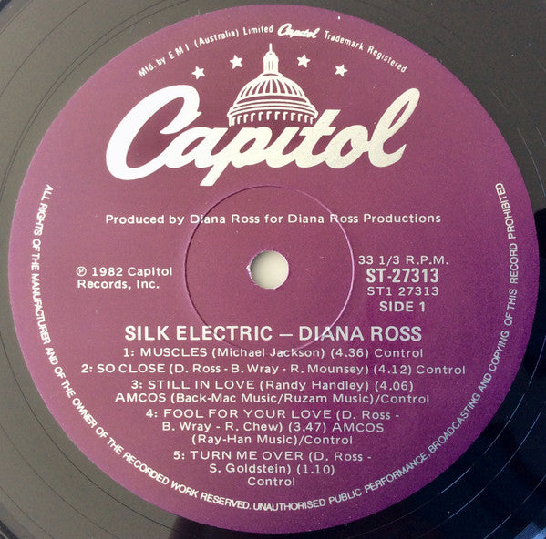 Diana Ross – Silk Electric LP vinyl record, image 5 of 6