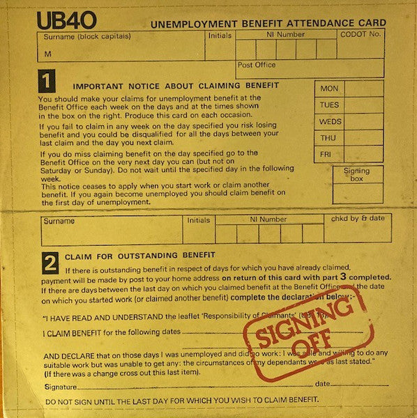 UB40 – Signing Off LP vinyl record, image 2 of 9