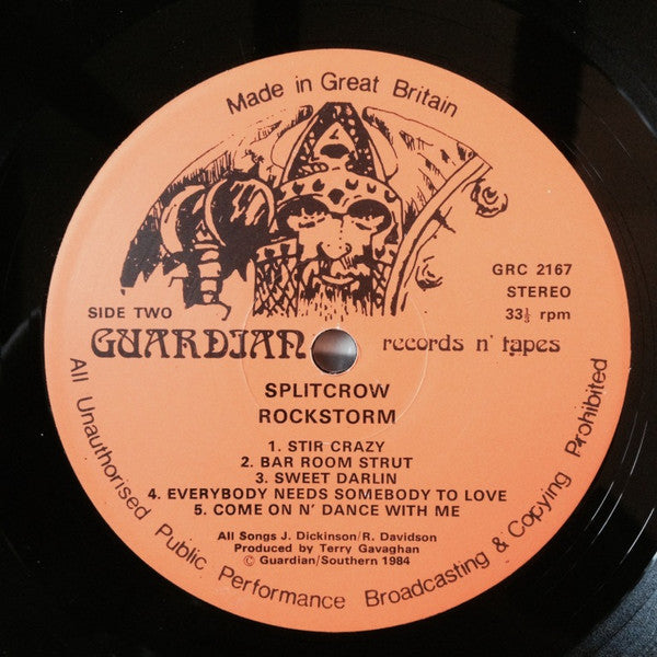 Splitcrow – Rockstorm LP vinyl record, image 5 of 5