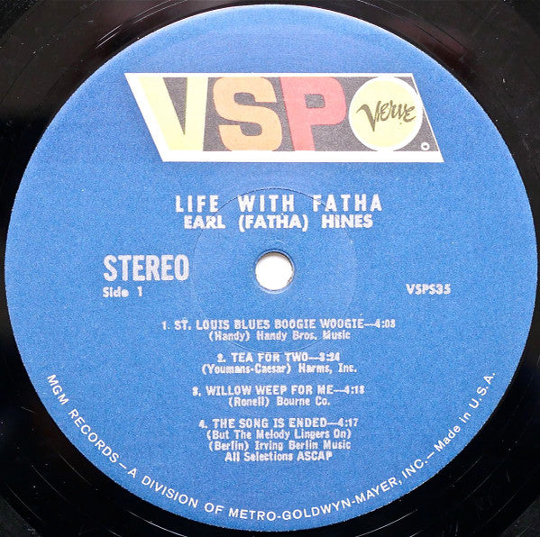 Earl Hines – Life With Fatha LP vinyl record, image 3 of 4