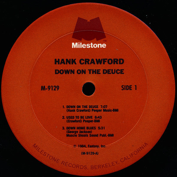 Hank Crawford – Down On The Deuce LP vinyl record, image 3 of 4