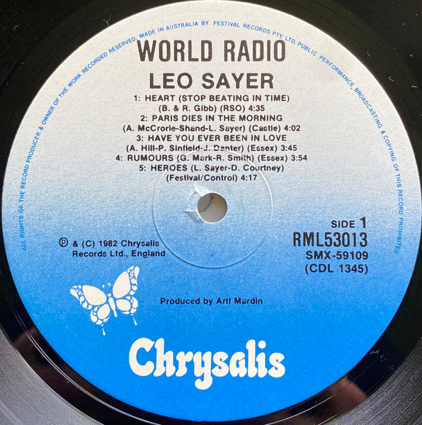 Leo Sayer – World Radio LP vinyl record, image 6 of 7