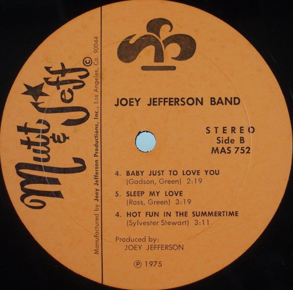 Joey Jefferson Band – The Joey Jefferson Band LP vinyl record, image 4 of 4