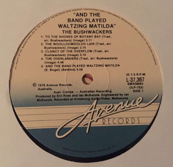 The Bushwackers – And The Band Played Waltzing Matilda LP vinyl record, image 3 of 4