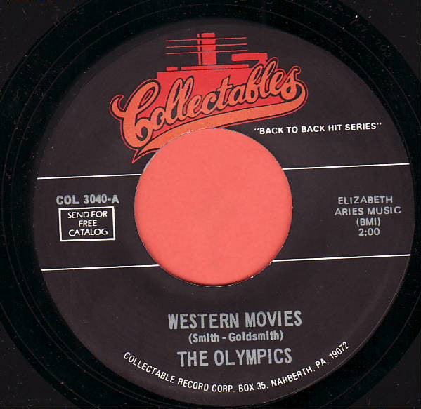 The Olympics, Jody Reynolds – Western Movies / Endless Sleep 7" vinyl record, image 1 of 2