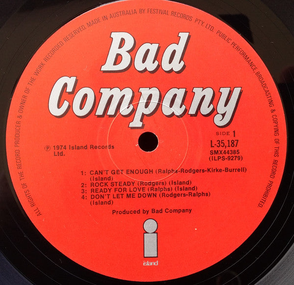 Bad Company – Bad Co LP vinyl record, image 4 of 5