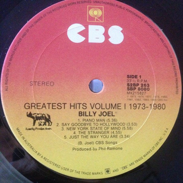 Billy Joel – Greatest Hits Volume I & Volume II (2xLP) LP vinyl record, image 4 of 8