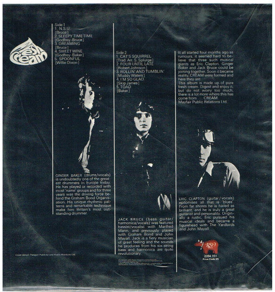 Cream – Fresh Cream LP vinyl record, image 2 of 3