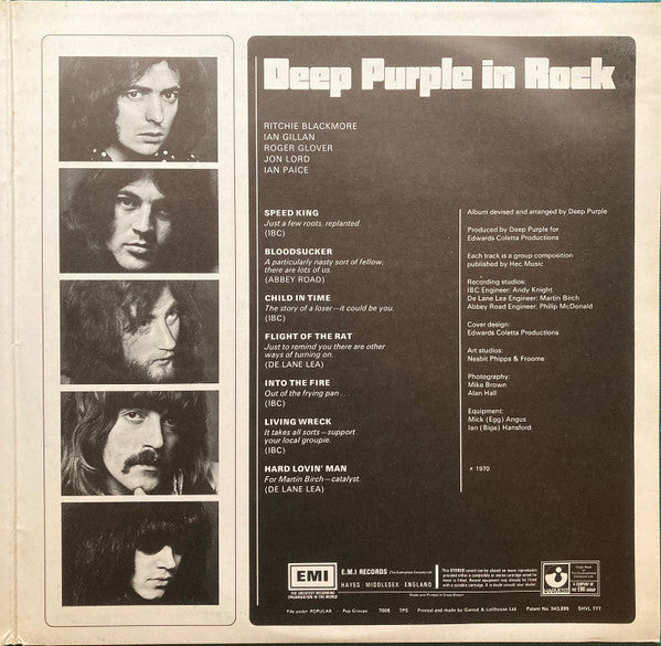 Deep Purple – Deep Purple In Rock LP vinyl record, image 3 of 8
