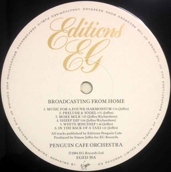 Penguin Cafe Orchestra – Broadcasting From Home LP vinyl record, image 3 of 5