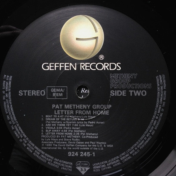 Pat Metheny Group – Letter From Home LP vinyl record, image 4 of 7