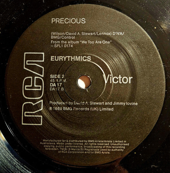 Eurythmics – Revival 7" vinyl record, image 4 of 4