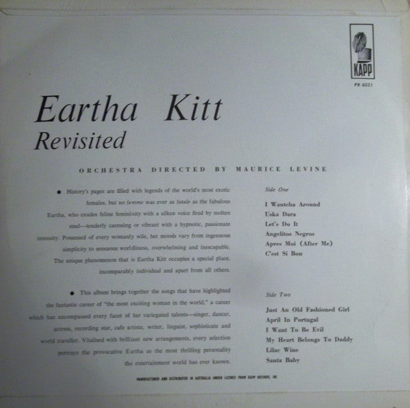 Eartha Kitt – Revisited LP vinyl record, image 2 of 4