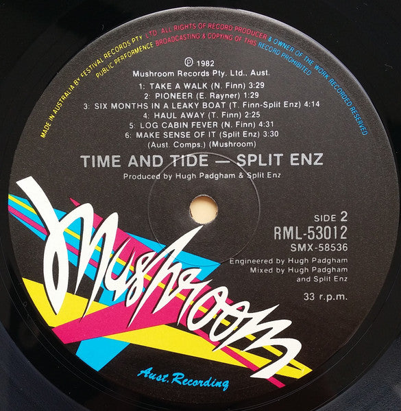Split Enz – Time And Tide LP vinyl record, image 6 of 7