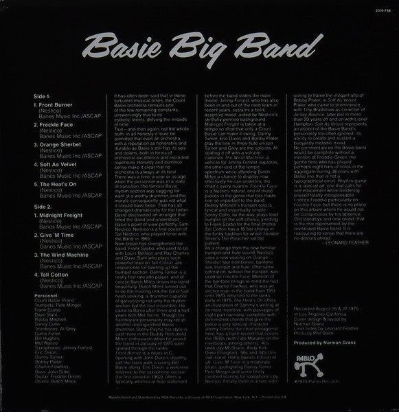 Count Basie – Basie Big Band LP vinyl record, image 2 of 4