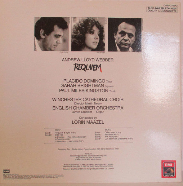 Andrew Lloyd Webber – Requiem LP vinyl record, image 4 of 6